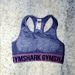 Like new Gymshark Flex Sports Bra in Navy Marl/ Purple (Size Large)